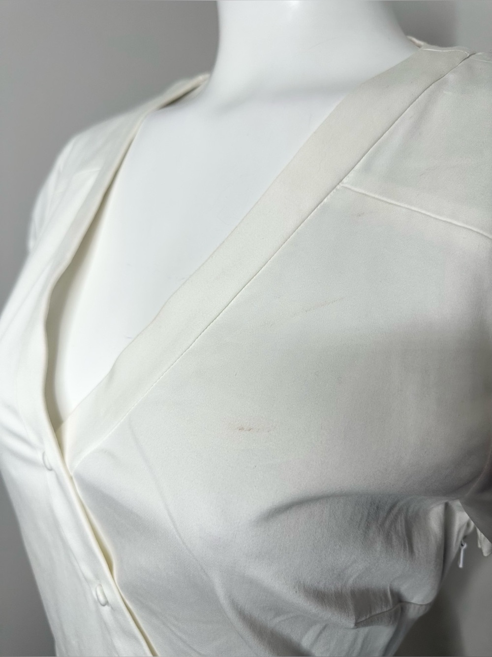 Ted baker White Wrap-Style Short Sleeve Dress- preloved-4 - Picture 7 of 16